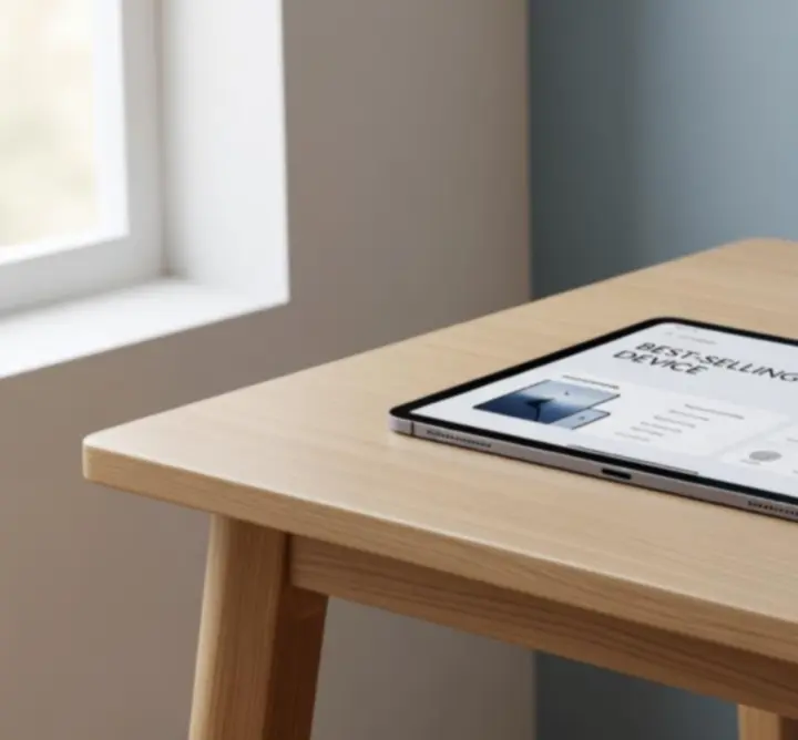 Best-selling electronic gadgets arranged together to highlight their modern, sleek design