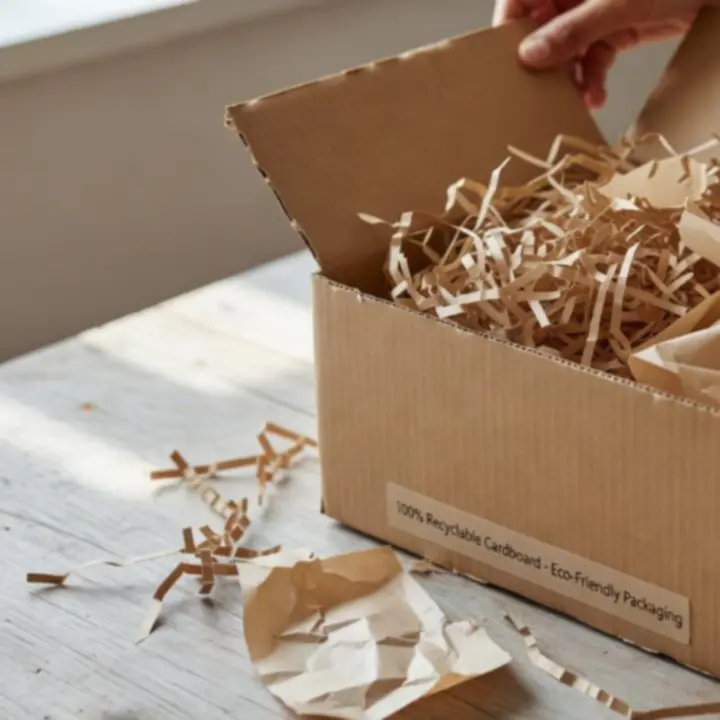 Eco-friendly cardboard parcel and recyclable packaging materials