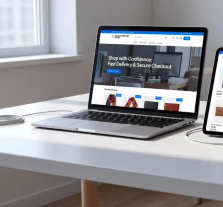 Modern online retail interface showing a clean shopping experience