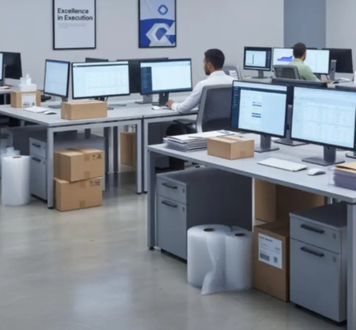 Modern, organised workspace where PIPSFORALL LTD manages orders and inventory